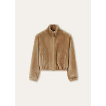 Loro Piana - Loro Piana Bomber Merino Shearling, Woman, Pine Nuts, Size: 40