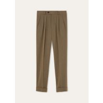 Loro Piana - Stafford Trousers Jaspe' Cavalry, Man, Shady Green, Size: 52