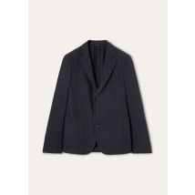 Loro Piana - Torino Notch Sb Shirt Jacket Wool Mouline', Man, Blue Navy Mouliné, Size: 46