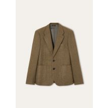 Loro Piana - Hedland Notch Sb Jacket Elgin Check, Man, Green Camel Herringbone, Size: 56
