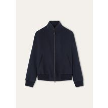 Loro Piana - Tyton Bomber Vicuna Double, Man, Blue Navy, Size: 54