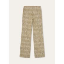Loro Piana - Timi Trousers Sussex Tweed, Woman, Vintage Brown/Mocha Umber/White, Size: 42