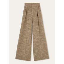 Loro Piana - Horst Trousers Tweed Lurex, Woman, Cream White/Mild Brown/Shine Gold, Size: 38