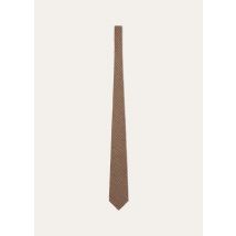 Loro Piana - Yale Tie 8 Linen Wish Tattersall, Man, Brown Shades Tattersall, Size: NR