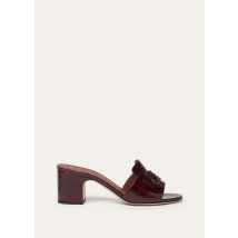 Loro Piana - Summer Charms Heeled Mule T55 Infinito Crocodile, Woman, Oxblood, Size: 36,5