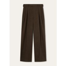 Loro Piana - Hubert Trousers Heavy Felted Wish Cash, Herren, Green Haze Melange, Größe: 50