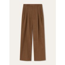 Loro Piana - Hubert Trousers Heavy Felted Wish Cash, Man, Beaver Melange, Size: 56