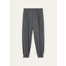 Loro Piana - Scott Trousers Wool Cash Flannel, Man, London Smoke Melange, Size: 50