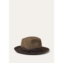 Loro Piana - Sergio Hat My Felt Baby Cash & Elgin Check, Femme, Clove Brown/Rust Burgundy, Taille: M