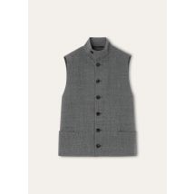 Loro Piana - Warwick Vest Wool Prince Of Wales Mouline', Homme, Grey Prince Of Wales, Taille: 52