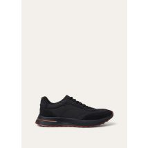 Loro Piana - Week_end Walk Evo Allblack Wind Suede, Man, Black, Size: 44,5