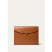 Loro Piana - Guardaroba Document Holder Saddle Leather, Homme, Warm Tan/Antique Silver, Taille: NR