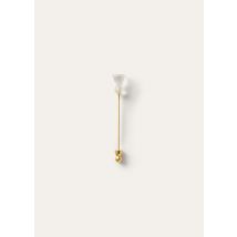 Loro Piana - Geometric Cardo Pin Cristal Rock, Woman, Transparent/Sun Gold, Size: NR