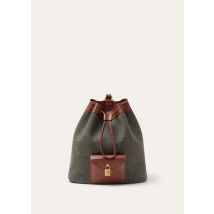 Loro Piana - Extra Drawstring Backpack L27 Wsh Cash Twd Gl C/rl, Woman, Countryside Sage/Burnt Tan/Sun Gold, Size: NR