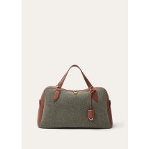 Loro Piana - Needle Medium Wish Cash Twd Gllch Charm/rndd Lthr, Woman, Countryside Sage/Burnt Tan/Sun Gold, Size: NR