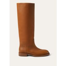Loro Piana - Pablo Walk High Boot Silky Leather, Damen, Pecan Pie, Größe: 36,5