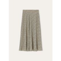 Loro Piana - Erika Skirt Golden Foliage Silk Lame', Woman, Cornsilk/Black, Size: 40