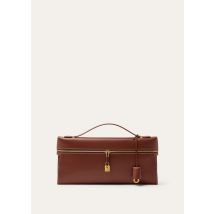 Loro Piana - Extra Clutch L36 Saddle Leather, Woman, Burnt Tan /Sun Gold, Size: NR