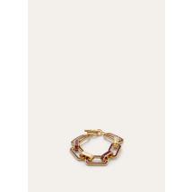 Loro Piana - Link Chain Bracelet With Enamel, Woman, Sun Gold/Deep Kummel, Size: M