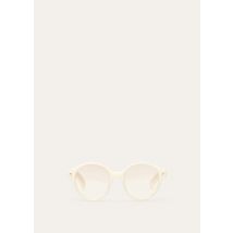 Loro Piana - Joan Sunglasses, Whisper White/Brown Gold, Size: NR