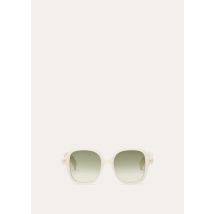 Loro Piana - Lily Sunglasses, 25P - WHISPER WHITE GREEN GOLD, Size: NR