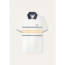 Loro Piana - Polo Rc Replica Technical Pique Stripes, Man, White Fancy, Size: XXL