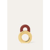 Loro Piana - Ghiera Charm Bookend Brass & Leather, Sun Gold/Deep Kummel, Size: NR