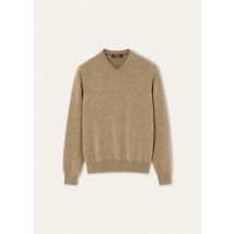 Loro Piana - Classic Baby Cash V Neck Sweater Gg 14, Herren, Wood Grain Melange, Größe: 56