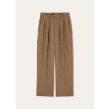 Loro Piana - Rodger Trousers Wool Melange Rain, Woman, Fox Brown Melange, Size: 38