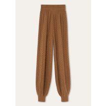 Loro Piana - Vicuna Coste Trousers Gg 6, Woman, Natural Dark Vicuna, Size: 38