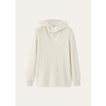 Loro Piana - Juniper Scarf Sweater Baby Cash Gg 8, Damen, White Snow, Größe: S