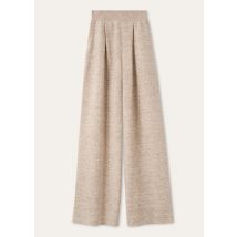Loro Piana - Willow Trousers Cash Wool Linen Gg 7, Woman, Quinoa Cream Biancore, Size: 38