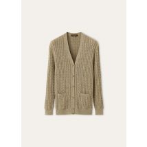 Loro Piana - Bihar Cardigan Sweater Cash Blend Gg 14, Damen, Sepia Pepper, Größe: 36