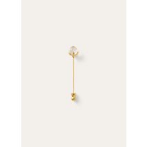Loro Piana - Linen Bud Pin Cristal Rock, Woman, Transparent/Sun Gold, Size: NR