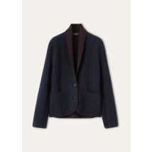 Loro Piana - Double Royal Lightness Jacket Wool Silk Gg 14, Woman, Blue Navy/Vin Chaud, Size: 38