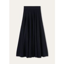 Loro Piana - Double Royal Lightness Skirt Wool Silk Gg 18, Woman, Blue Navy/Vin Chaud, Size: 36