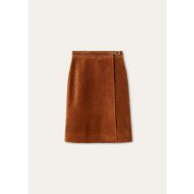 Loro Piana - Gala Skirt Portobello Suede, Woman, Terracotta Brown, Size: 40