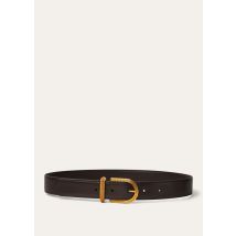 Loro Piana - Textured Inlay Waist Belt Satin Leather, Woman, Colour Pecora Nera/Sun Gold, Size: 90