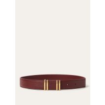 Loro Piana - Ponticello Belt Grained Calf, Woman, Glazed Moka/Sun Gold, Size: S