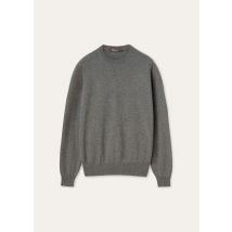 Loro Piana - Girocollo Classic Baby Cash, Homme, Gray Melange, Taille: 46