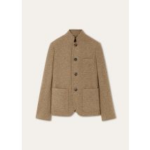 Loro Piana - Giacca Spagna Mini Light Cash Double, Femme, Wood Grain Melange, Taille: 42