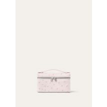 Loro Piana - Extra Pocket Mini Pouch Ostrich Saddle Finish, Woman, Whisper Pink/Antique Silver, Size: NR