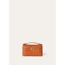 Loro Piana - Extra Pocket Mini Pouch Ostrich Saddle Finish, Woman, Cognac/Sun Gold, Size: NR