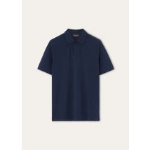 Loro Piana - Pietro Polo Open Pique' Dyed, Uomo, Blue Navy, Taglia: M
