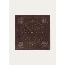 Loro Piana - Foulard Cardo Decor Wool, Femme, Chocolate Brown/White, Taille: NR