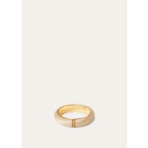 Loro Piana - Duo Bangle Bracelet Satin, Woman, CHAMPAGNE/JWL SUN GOLD, Size: S