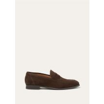 Loro Piana - Sergio Walk Loafer Suede, Man, Chocolate, Size: 43