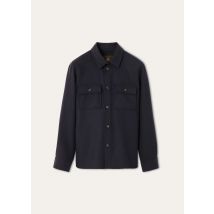 Loro Piana - Jim Overshirt Only Double, Man, Blue Navy, Size: 50