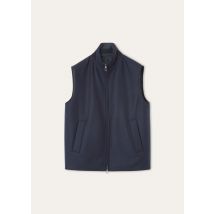 Loro Piana - Grian Vest Gok Double Rain/silk Tech Storm, Man, Navy Blue, Size: 50