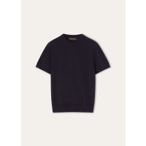 Loro Piana - Ice Wish Ss Crewneck Sweater Cotton Gg 18, Femme, Navy Blue, Taille: 40